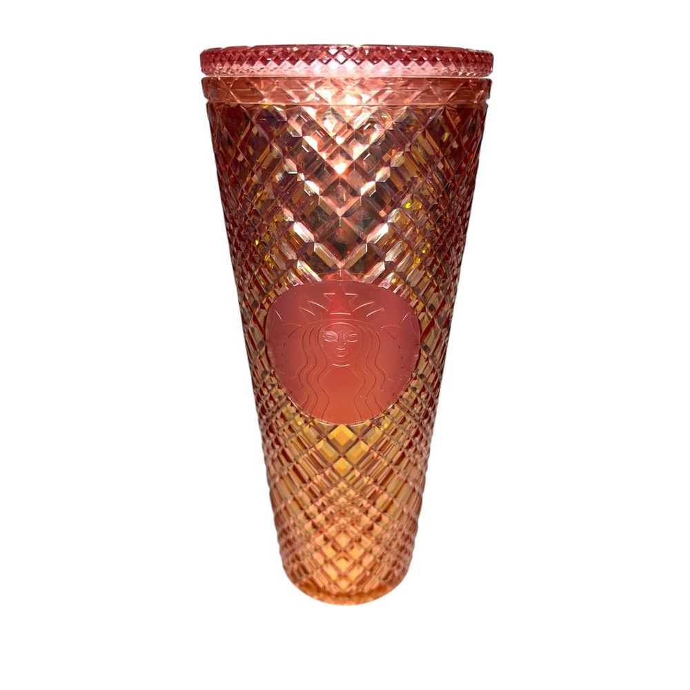 Starbucks 24 oz Iridescent Cold Cup - Rose Gold 2021 Holiday Cup